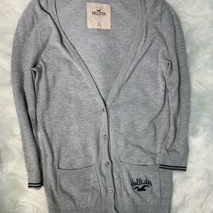 Hollister Gray Long Sleeved Boyfriend Sweater